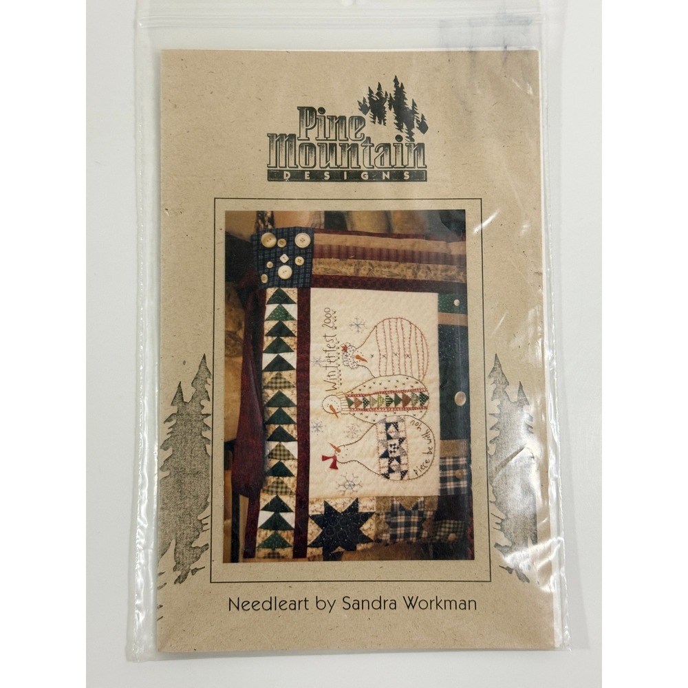 Pine Mountain Designs Quilted Snow-Women Pattern Unisex OS Tan Winterfest 2000